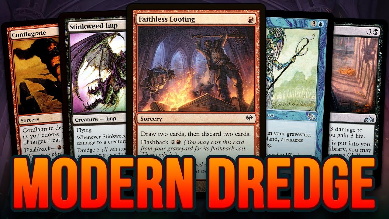 MODERN DREDGE IS BACK! Faithless Looting + Stinkweed Imp (MTG Graveyard Combo) Magic: The Gathering