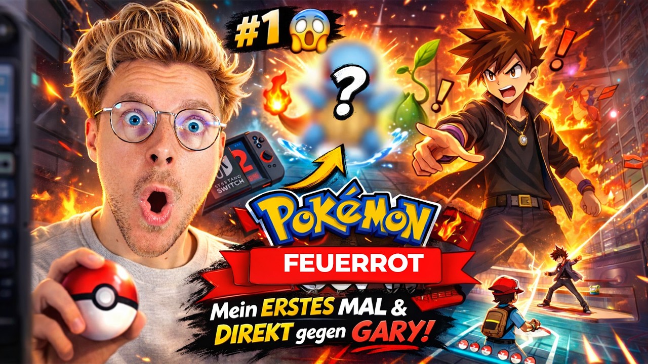 POKÉMON FEUERROT auf der SWITCH 2?! 😱 Mein ERSTES MAL & direkt Kampf gegen GARY! #1