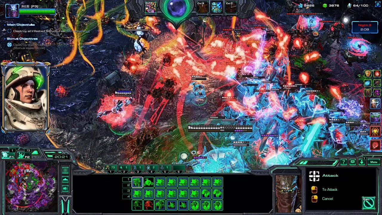SC2 Super Commander Co-Op Dead of Night ▏ Zeratul Custom Mutation Solo GamePlay