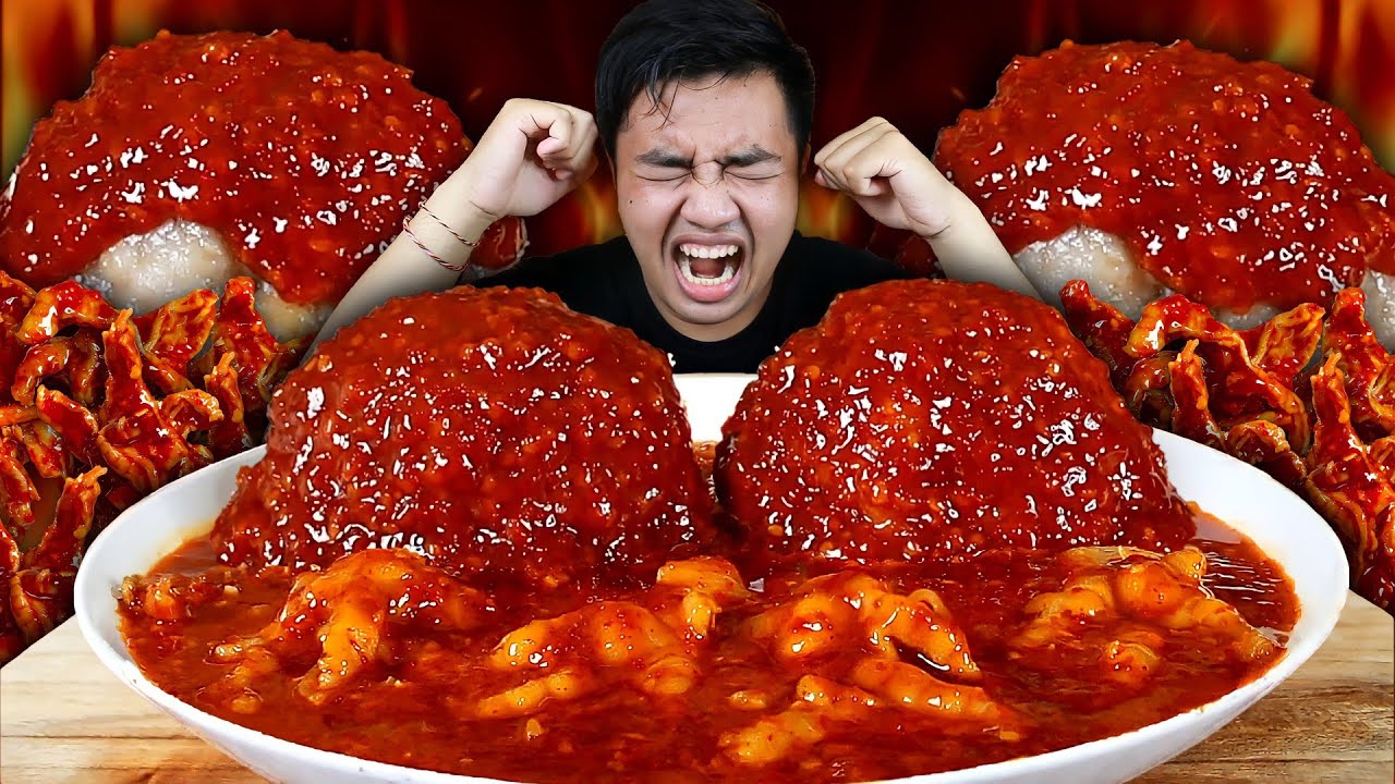 MUKBANG BASO ACI JUMBO BERANAK MERCON PEDAS + CEKER MERCON TANPA TULANG