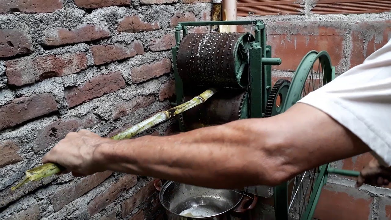 Molino para exprimir caña hecho en casa paso a paso