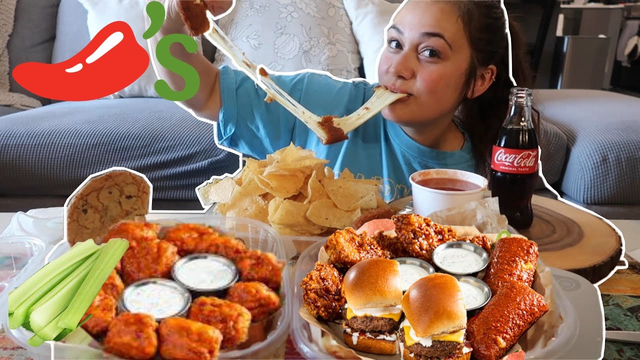 CHILI's TRIPLE DIPPER MUKBANG! New Nashville Hot Mozz Sticks