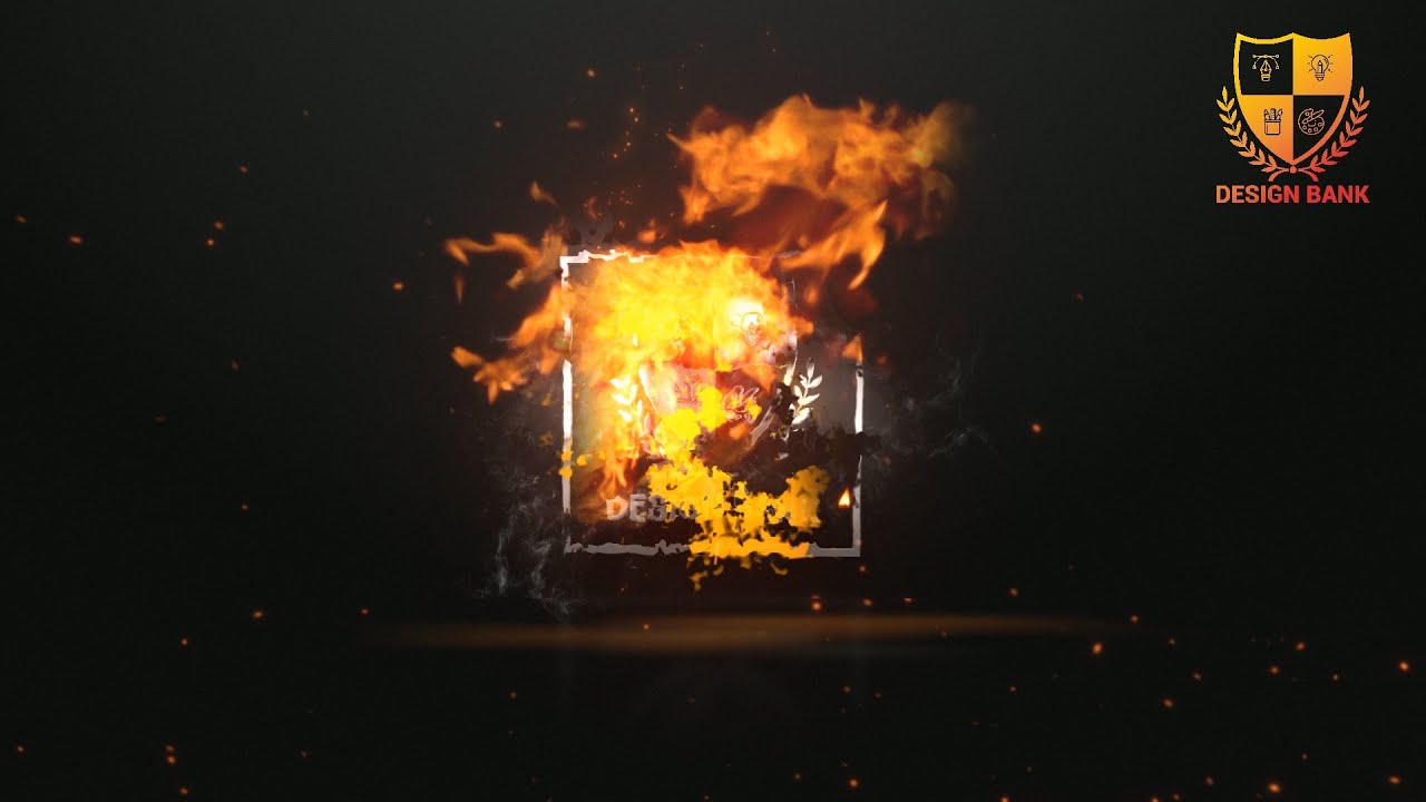 ID #311 - Burning Fire Logo Reveal Intro Animation - Design Bank Logo Animation