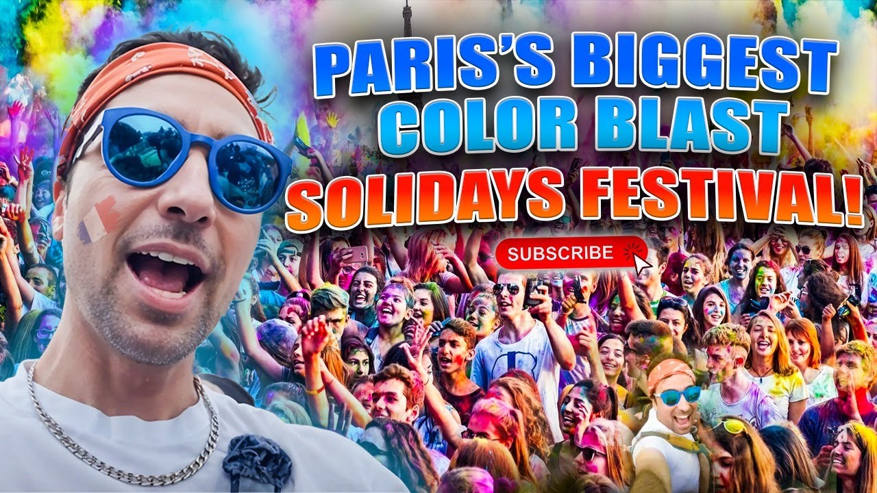 Color Explosion at Paris Festival! Inside the Ultimate Color Party Experience | Parisian Diaries