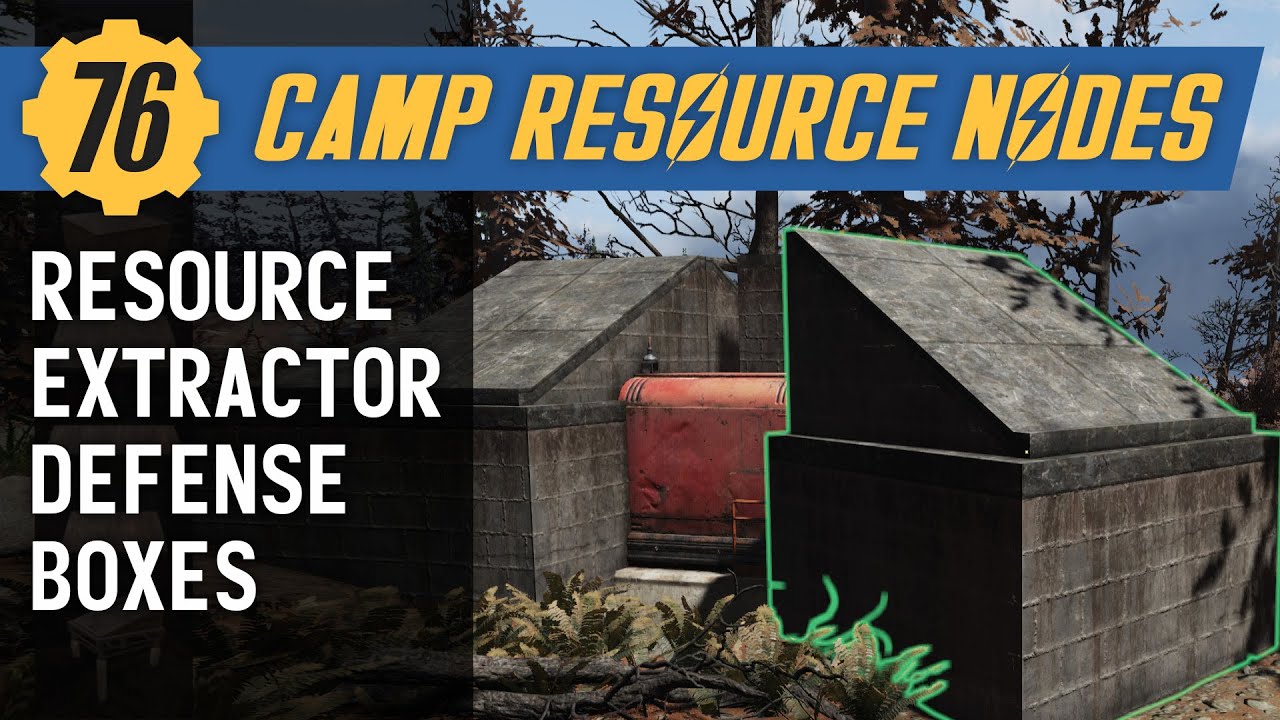 Fallout 76 C.A.M.P. Resource Extractor Defense Boxes