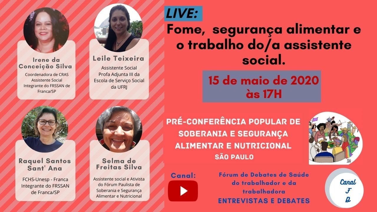 Live: Fome,  segurança alimentar e o trabalho do e da assistente social.