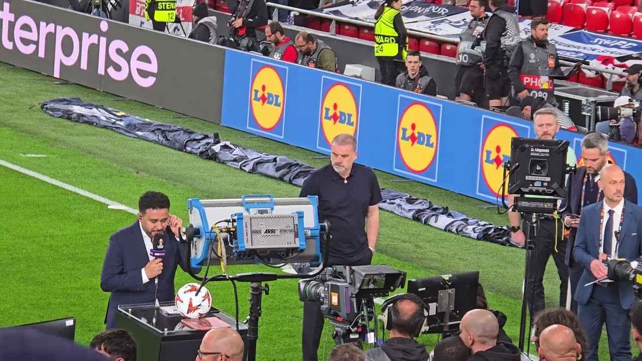 ANGE POSTECOGLOU GETS A GREAT RECEPTION FROM THE SPURS FANS