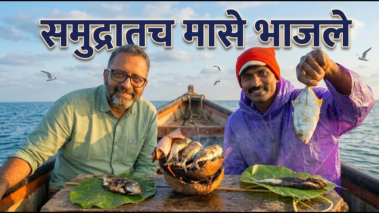 वेंगुर्ला समुद्रात Deep Sea Fishing | पहाटे ३ वाजता कोळ्यांसोबत | होडीवरच मासे भाजून खाल्ले!