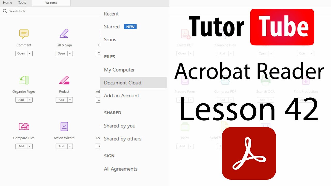 Adobe Acrobat Reader Tutorial - Lesson 42 - Add and Access Files in Document Cloud