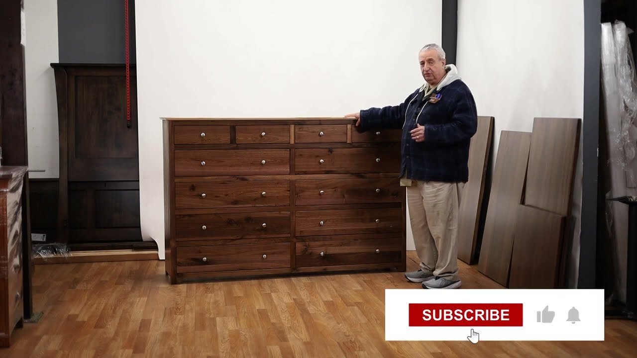 Barnfurniture.com #midcenturymodern SOLID #Walnut Dresser  (100% Solid Wood) #madeinusa #custom