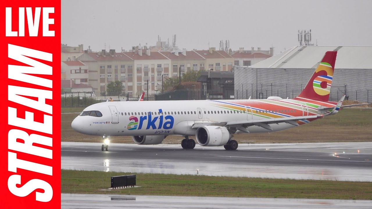 Strong Winds 🔴 Lisbon Airport LIVE Plane Spotting