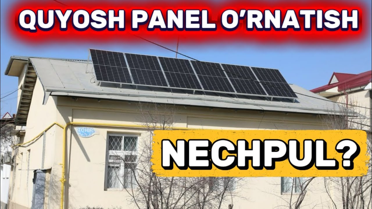 QUYOSH PANEL OLISHDA NIMALARGA ETIBOR BERISH KERAK