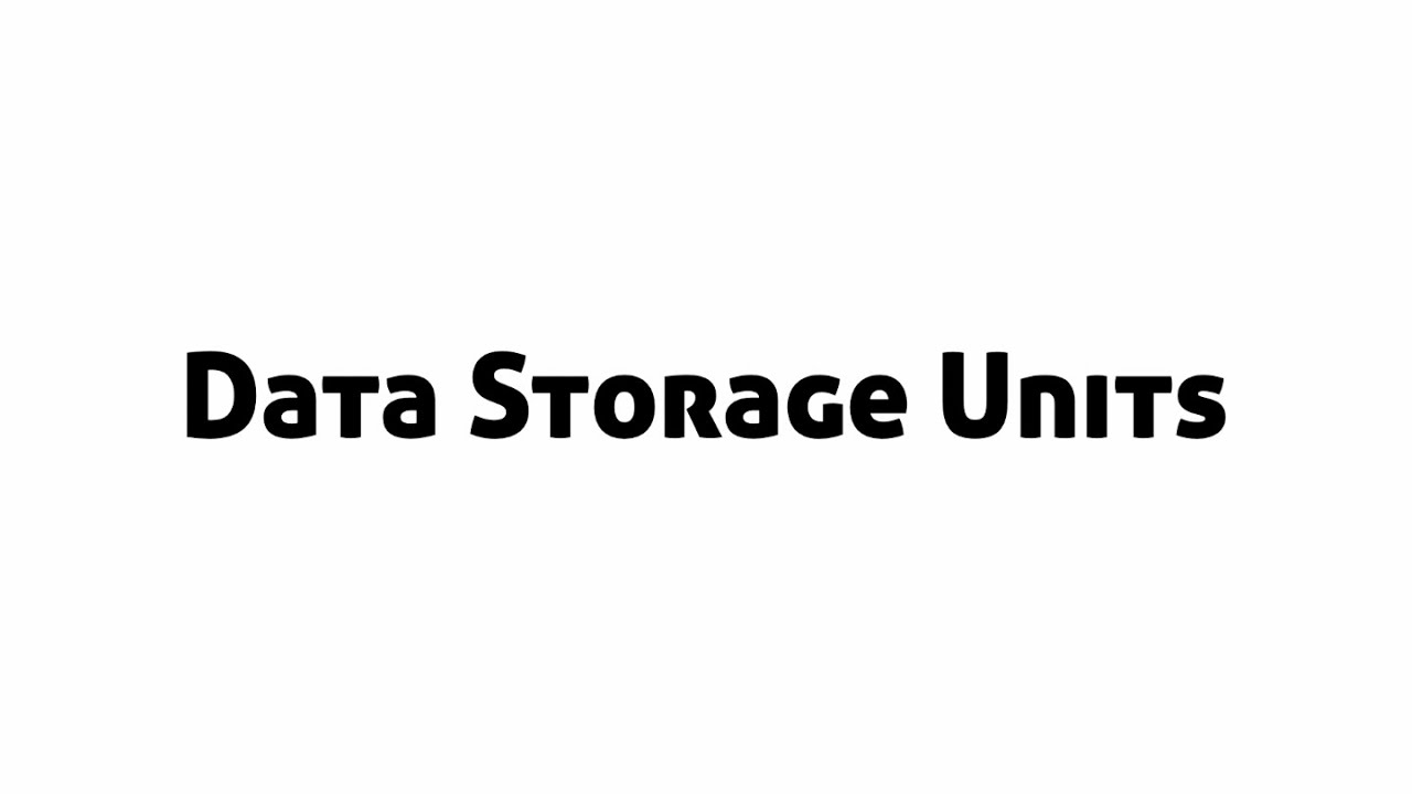 Computer Data Storage Units Explained!