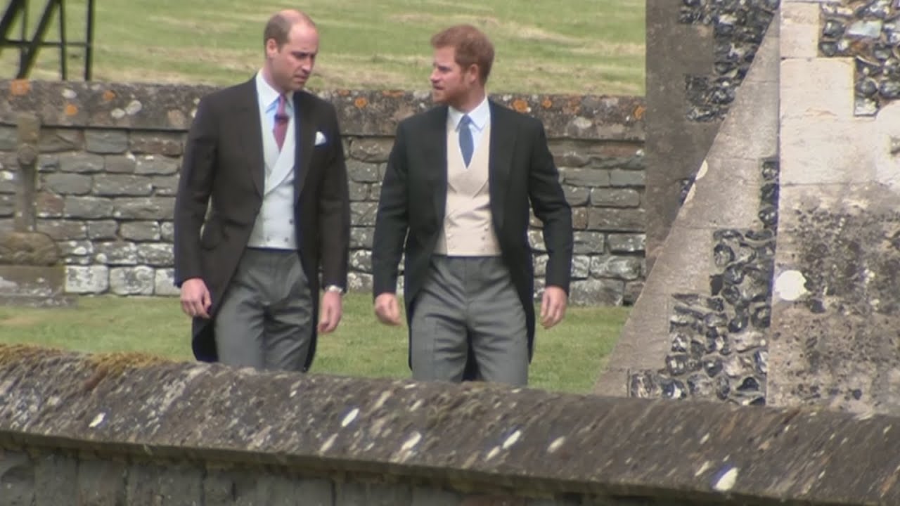 Kate, Will and Harry arrive at Pippa's wedding