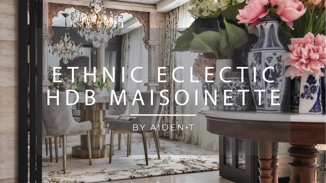 Aiden T - Renovation of older HDB Maisonette in luxury Ethnic Eclectic style