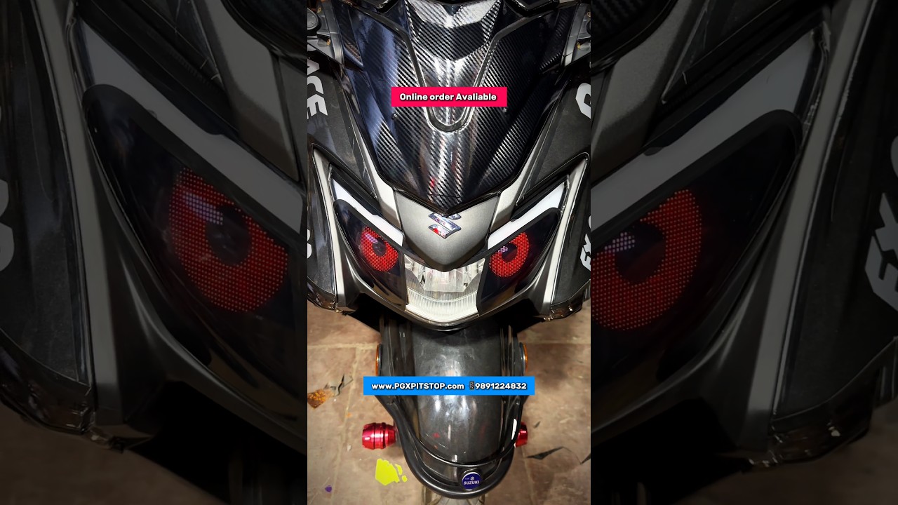 Burgman ki headlight me laga di eyes wali light 🔥 #shorts #burgmanstreet125 #burgmanheadlight