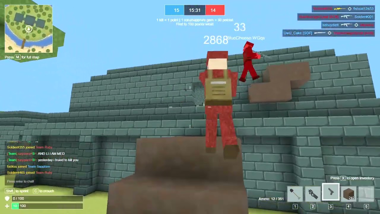 黎伊 voxiom 團體戰 沙地地形 8kills 隊友實在是太給力了啊！