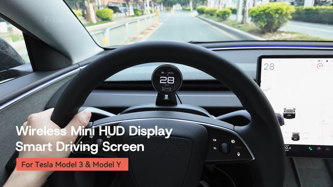 Mini HUD Display for Tesla Model 3 Highland – Wireless Smart Driving Upgrade