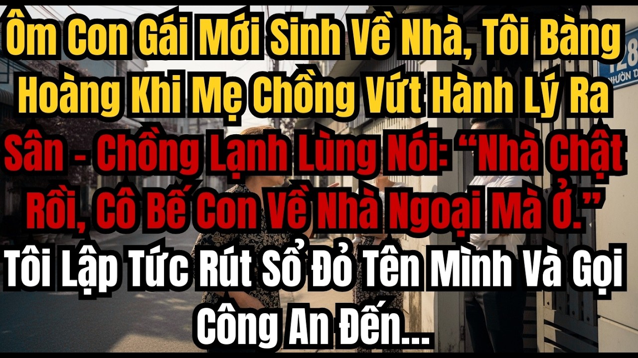 Ôm Con Gái Mới Sinh Về Nhà, Tôi Bàng Hoàng Khi Mẹ Chồng Vứt Hành Lý Ra Sân – Chồng Lạnh Lùng Nói “Nh