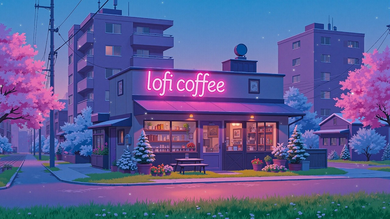 Peaceful Spring Lofi Coffee 🌸 Quiet Cherry Blossom Streets ☕ Chill Lofi Beats for Study & Focus.