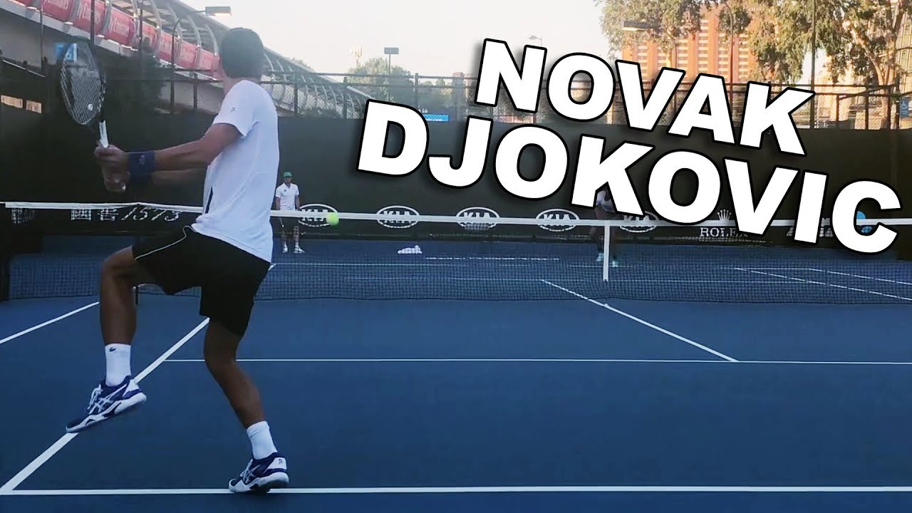 Novak Djokovic - Australian Open (2019) pre-round 1 practice match in 4K