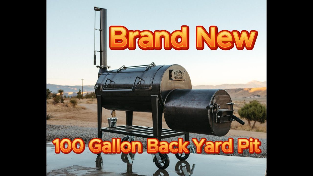 Brand New! 100 Gallon backyard smoker Specs.