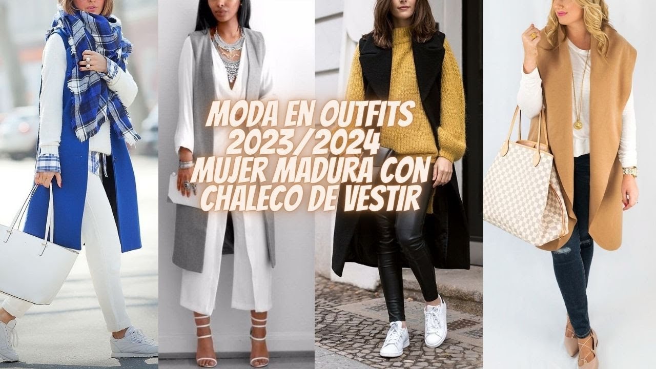 MODA MUJER MADURA CON CHALECO DE VESTIR💎MATURE WOMAN FASHION  WITH DRESS VEST