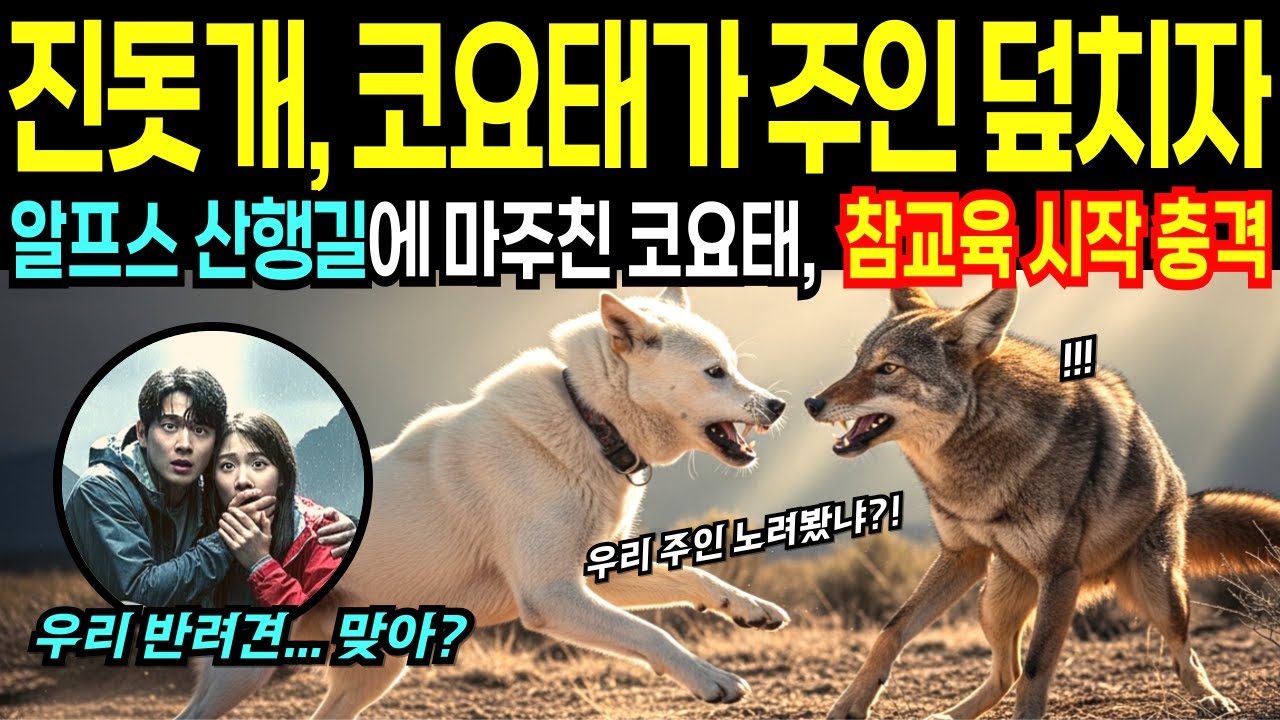 한국 진돗개, 알프스 산행 중 코요태가 주인 덮치자 한 행동에 유럽 SNS 발칵 [해외감동사연]