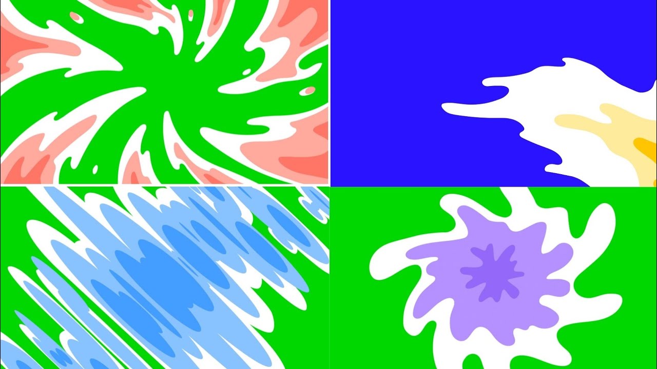 Green Screen Effect Water Spill Transition