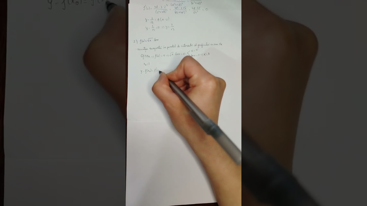 Recapitulare Bacalaureat - ecuația tangentei - Lecția 15