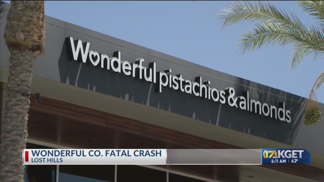 Farmworker dies in crash at Wonderful Pistachio & Almonds Company