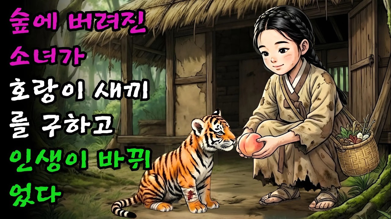 숲에 버려진 고아 소녀가 굶어 죽기 직전의 호랑이 새끼를 구했고, 그 비밀로 인생이 바뀌었다