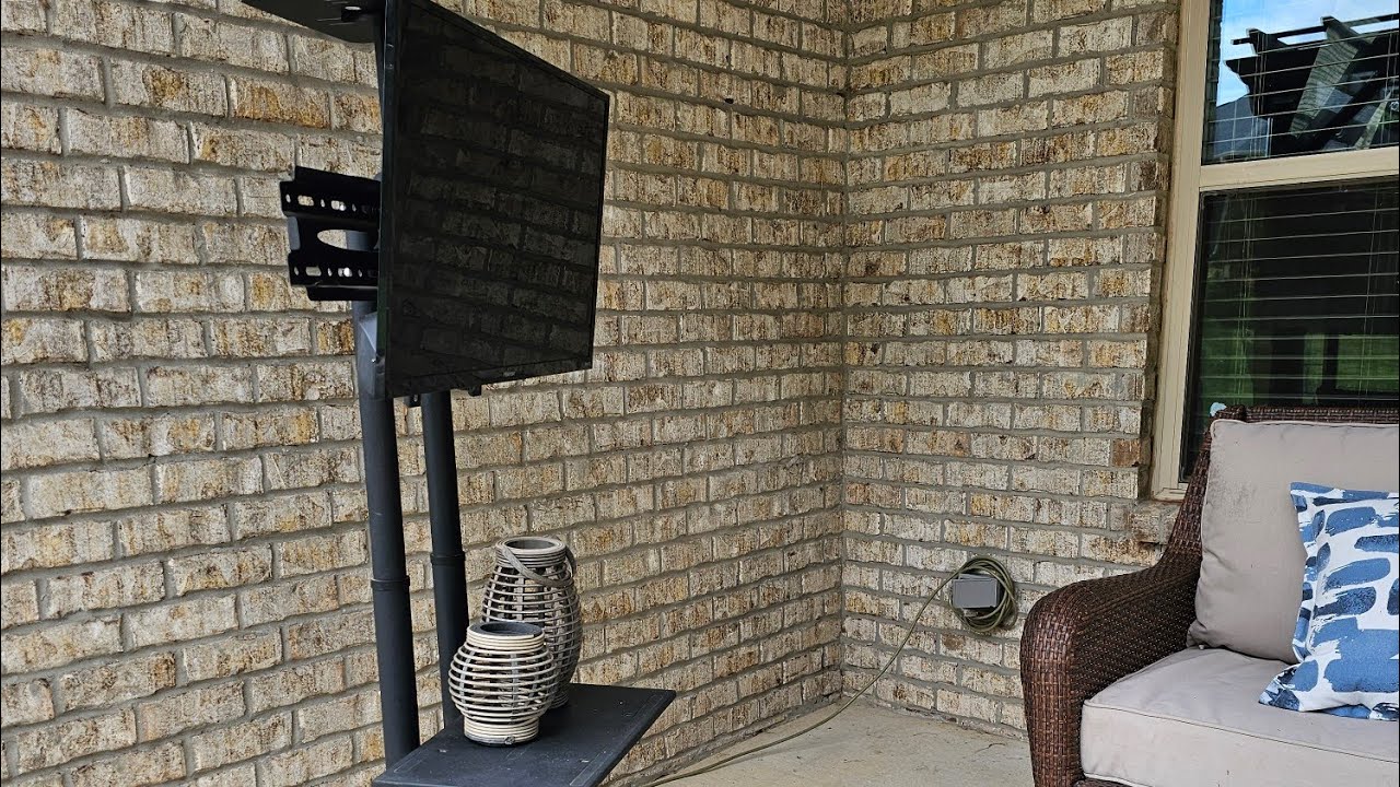 Easiest Rolling TV Mount for your Back Patio