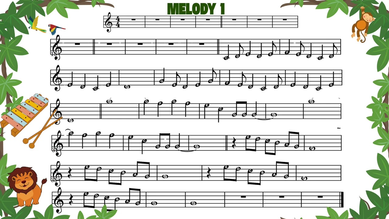 The Lion Sleeps Tonight Orff arrangement (PDF prints and audio )