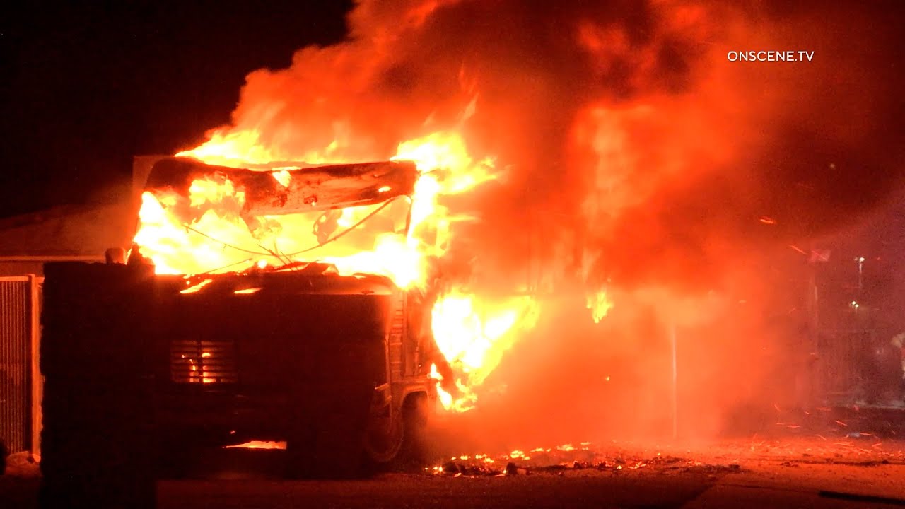 Motorhome Fire in San Bernardino