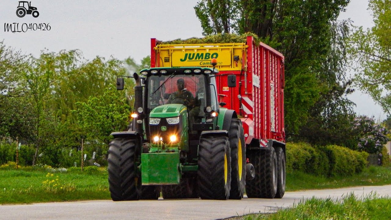 Zbiór zielonek z Kwiat Team  ! John Deere 6210R & Pöttinger JUMBO !