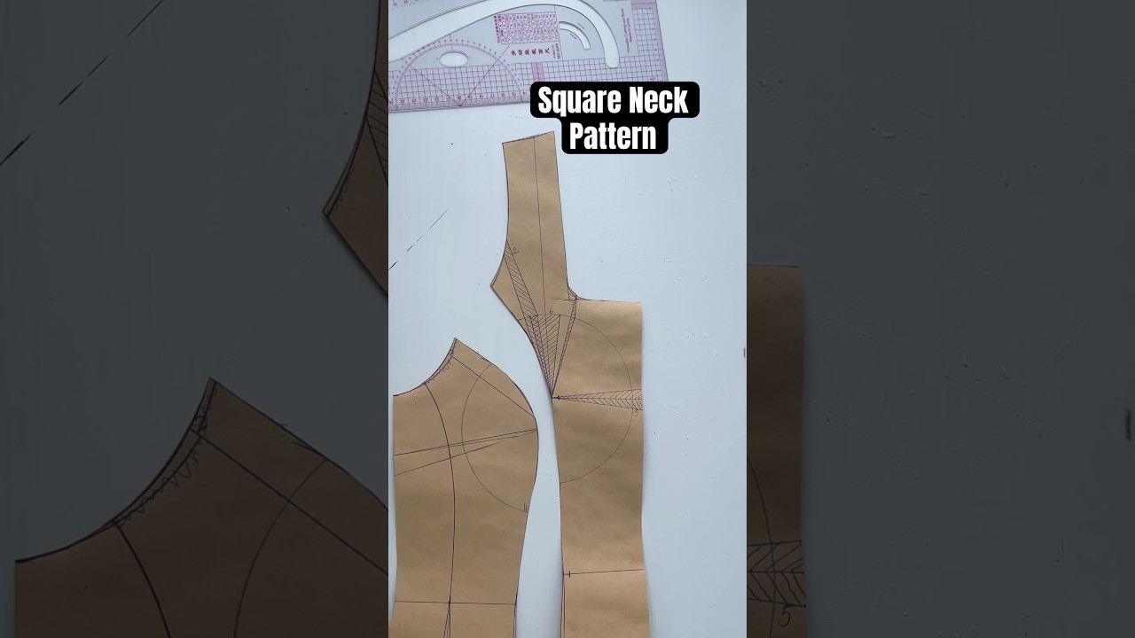 Square Neck Pattern with princess seams! #sewing #diy #patternmaking #patterndrafting #squareneck