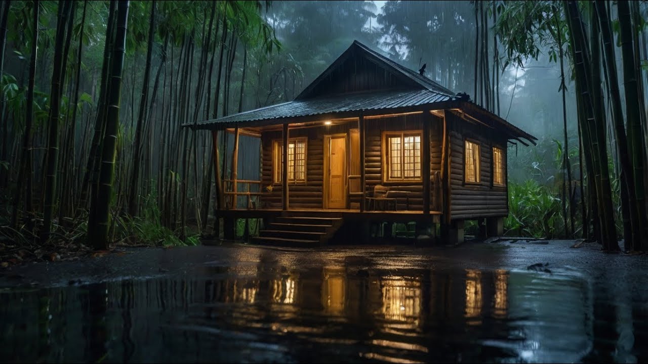 Soothe Your Senses With The Sound of Heavy Rain And Thunderstorm Ambiance For Deep Rest BLACK SCREEN