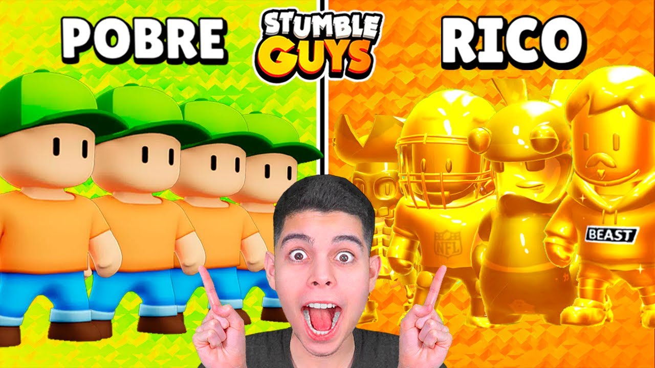 EVOLUI UMA SKIN POBRE ATÉ SE TORNAR A MAIS RICA DE TODAS NO STUMBLE GUYS!