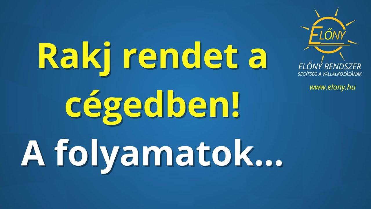 2025-10-08 - Üzleti folyamatok megtervezése
