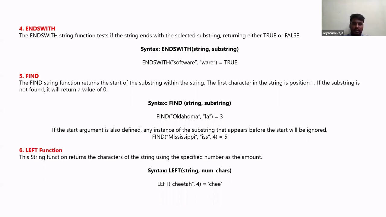 Tableau - String Functions