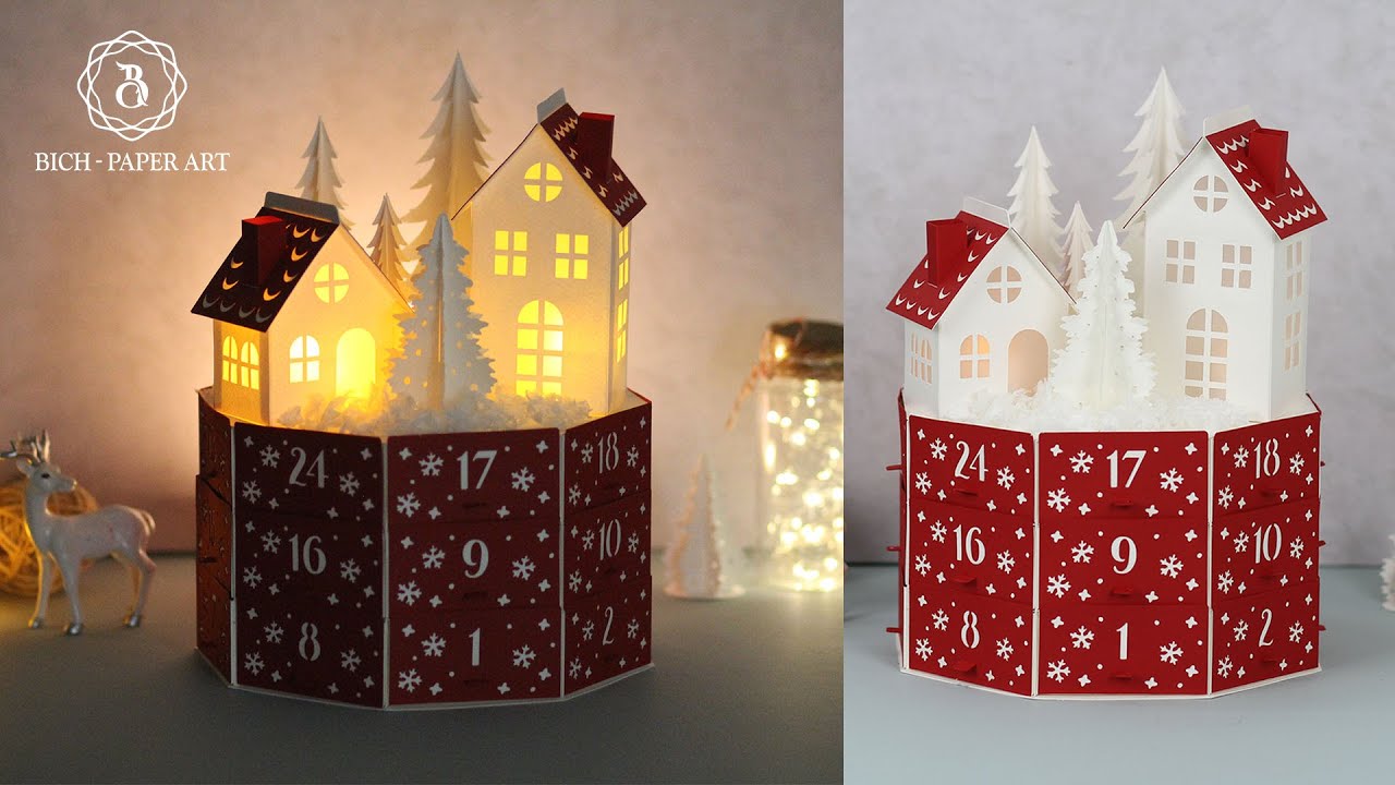 How To Make A Christmas Advent Calendar Gift Box DIY Craft