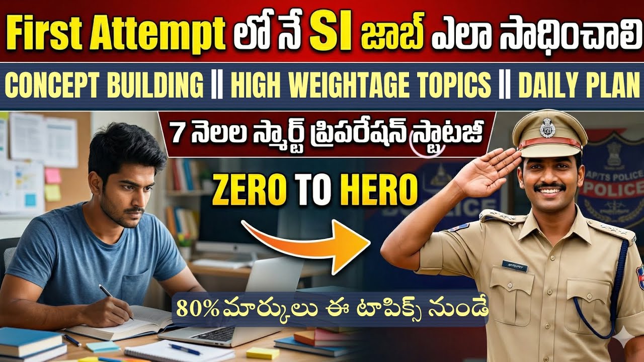 Crack AP SI  Job with this 7 months best plan || AP SI 2026 Notification details