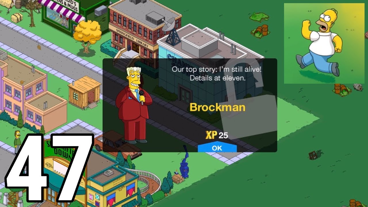 The Simpsons Tapped Out - Full Gameplay / Walkthrough Part 47 (IOS, Android) Brockman Unlocked!