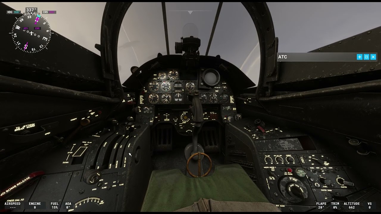 A1 Skyraider cockpit scan