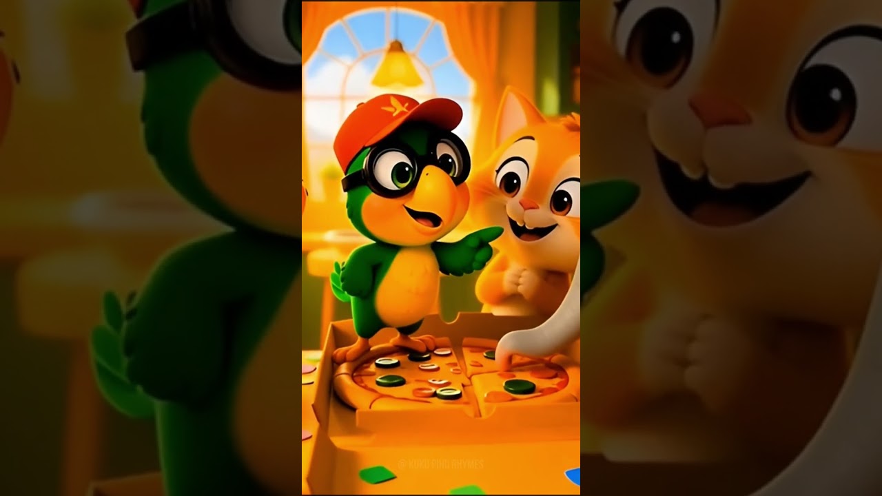 Pizza Wala Tota Funny Rhymes for Kids | Pizza Lekar Aya Tota | Kuku Pihu Rhymes