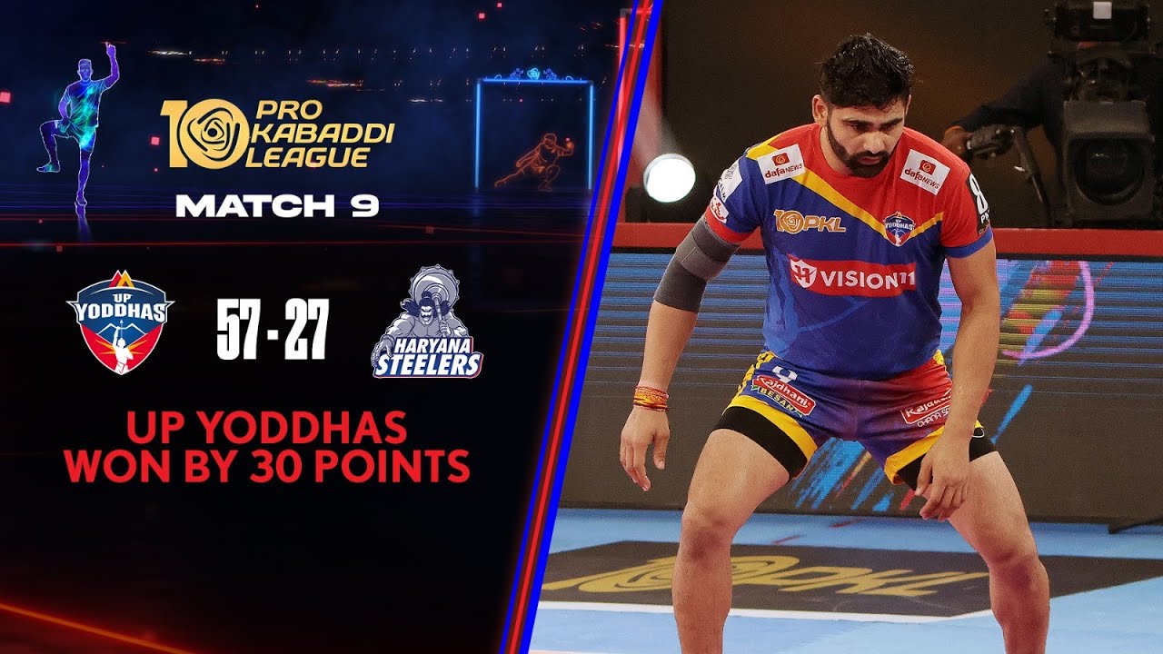 A Superb Win For UP Yoddhas Against Haryana to Get Their 1st Win | Highlights | PKL S10 Match #9