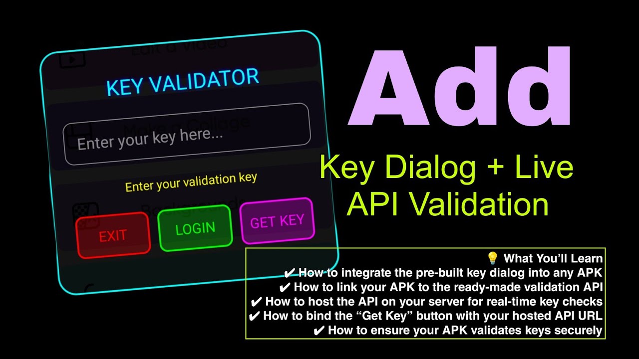 Add Key Dialog + Live API Validation to Your Mod APK | MT Manager Implementation Guide