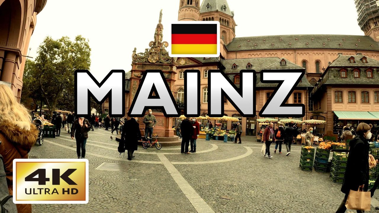 【4K】 Mainz  🇩🇪  Germany  -  City Walking Tour