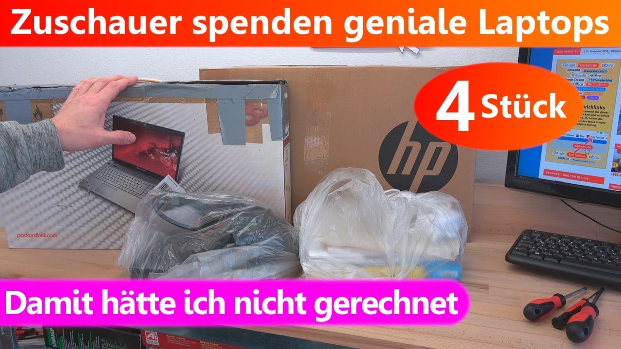 Zuschauer spenden geniale Notebooks 👍 damit hätte ich nicht gerechnet